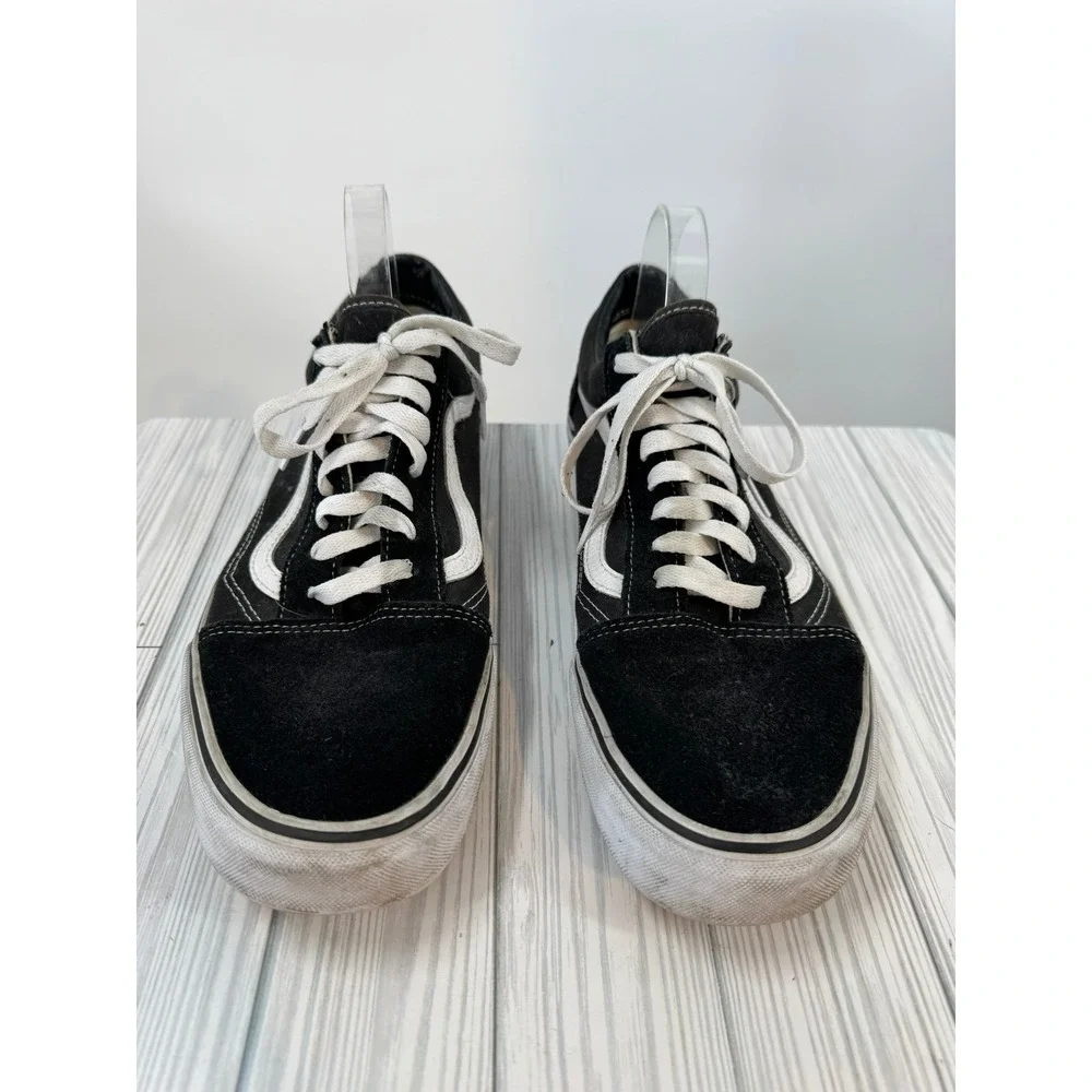 Vans Old Skool Black White‎ Suede Canvas Skate Shoes Low Top Sneakers Men's 13